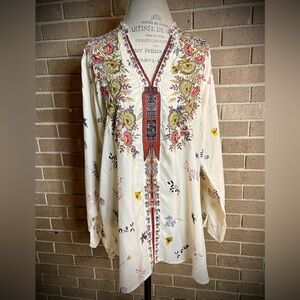 NWT - Johnny Was Biya “Bania Cufra” UNBELIEVABLY Beautiful Embroidered Tunic